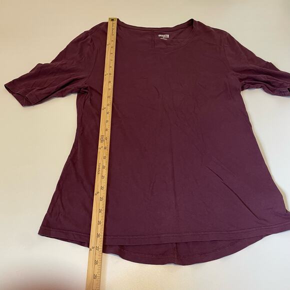 Duluth Trading Co. Women's Size M Purple 100% Cotton Tee 1/2 Sleeves - Picture 5 of 5